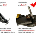 Comparison of cheap vs. quality wire cutters with focus on Heavy Duty Wire Cutters For Steel Cable And Wire Rope, Up To 5/32 Inch.