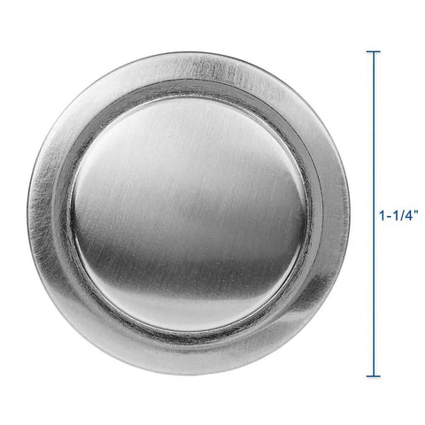 50 Pack Brushed Satin Nickel Kitchen Cabinet Knob Set With Dope Modern Round Pulls For Drawers And Dressers Includes 1-1/4 Inch Diameter