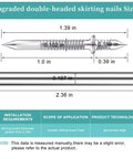 Upgraded Double Headed Skirting Seamless Nails For Interior Baseboard And Mdf Trim With No Sweat Smooth Install dimensions chart