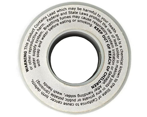 Top view of spool with warning label for Leaded Solder Wire No Clean Flux Core 63/37 Tin Lead.020 Inch Spool 4 Oz Multicolor