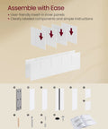 Assembly instructions and components for Storage Shoe Bench With Padded Seat And Fifteen Compartments For Entryway Or Bedroom.