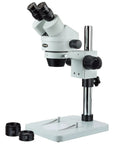 90X Zoom Binocular Stereo Microscope With Table Pillar Stand Sharp Widefield Optics 3.5X-90X Magnification Long Working Distance Durable All Metal Build Ideal For Lab School And Precision Inspection, with 0.5X and 2X lenses