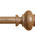 Heavy Duty Wood Look Curtain Rods For Windows 48 To 84 Inches With One Inch Diameter And Imitation Wood Grain Finials