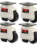 Heavy Duty Swivel Casters 4 Pack 3 Inch Adjustable Leveling Wheels For Workbenches Smooth Rolling Nylon Caster Set with flat steel plate base