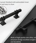 10 Pack 3 Inch Matte Black Cabinet Handles Square Tube Pulls For Cabinets And Drawers on white surface, zinc alloy base
