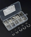 200 Piece Stainless Steel E Clip Washer Assortment Kit From M1 5 Through M10 304 Stainless Circlips Retaining Rings for Shaft Fasteners