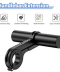 Heavy Duty Aluminum Bike Handlebar Extender Mount For GPS Speedometer And LED Light with grippy clamp and extension bar