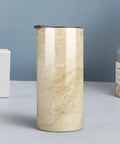Beige Granite Stone Look Water Cup in 304 Stainless Steel Gradient Finish with Leak Proof Push Pull Lid on table