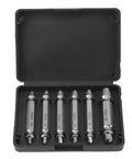 Hamwesh 6 Piece High Speed Steel Stripped Screw Extractor Kit For Rusty Broken Bolts Fasteners With Left Hand Drill Bits Quick Removal Tool Set For Any Surface No Slip Grip Efficient And Easy Job in black case