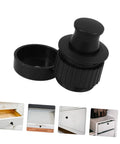 Black zinc alloy hidden pop-up drawer pull handle for cabinets and doors, featuring sleek modern look and easy access design, 1 pack.