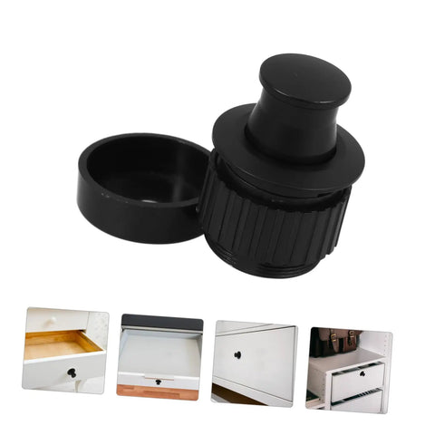 Black zinc alloy hidden pop-up drawer pull handle for cabinets and doors, featuring sleek modern look and easy access design, 1 pack.