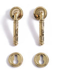 Bright Gold Brass Door Lock Set For Bedroom And Interior Doors With Solid Hardware Double Wood Lever Handle 72mm Spacing Easy Install Privacy Lock