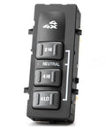 Plug And Play Four Wheel Drive Switch For 2001 2002 Chevy Silverado 1500 2500 3500 And GMC Sierra 1500 2500 3500 Suburban Tahoe Yukon XL Direct Replacement Easy Install For Electric Multi Function Control, black plastic 4WD switch with 2HI 4HI 4LO