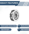 12 Pack Small U Groove Pulley Bearings 4x13x4mm For Rail Track Linear Motion Systems featuring carbon steel material.