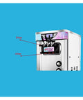 M8 Black Plastic Thread Nuts for Soft Serve Machines shown on ice cream machine, highlighting dimensions of 84mm and 64mm.