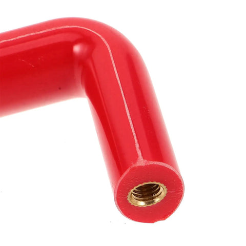 Top Shelf Heavy Duty U Shaped Bakelite Oven Handle For Commercial Restaurants And Industrial Gear With Five Inch Mount Spread Heat Proof Red Plastic Grip No Sweat Swap