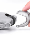 Drone Lens Cover Set For DJI NEO 2, 2 Pack Gimbal Protector Caps being attached to the drone, showing protective design.