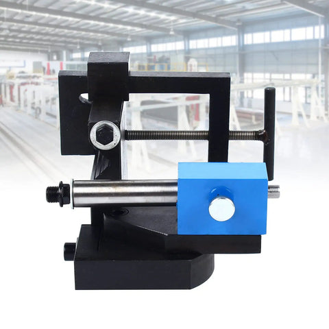 Heavy Duty Manual Pipe And Tube Notcher With Flexible Zero To Fifty Degree Rotation Angle Crafted From Solid Steel And Iron For Hella Durable Performance That Knocks Out Precision Metal Cuts Smoothly With Zero Hassle