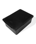 Black Weather Resistant Outdoor Storage Bin For Grill Tools And Gear With Hinged Lid Grab And Go Drop In Fit For Grill Side Tables