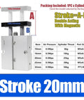 Top Notch Dual Rod Air Cylinder Pneumatic Actuator Double Acting Guided Piston with 20 Mm Stroke and Bore Options detailed specs.