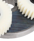 Close-up of nylon gears in Beefy High Torque Electric Motor Gear Clutch Kit With Three 36T Nylon Gears And 88mm Clutch For 500 750W Motors