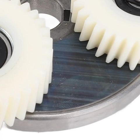 Close-up of nylon gears in Beefy High Torque Electric Motor Gear Clutch Kit With Three 36T Nylon Gears And 88mm Clutch For 500 750W Motors