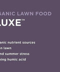 Organic 7-0-7 Summer Lawn Fertilizer For Quick Green Up, 14 Lb Bag with natural nutrients label and coverage information.