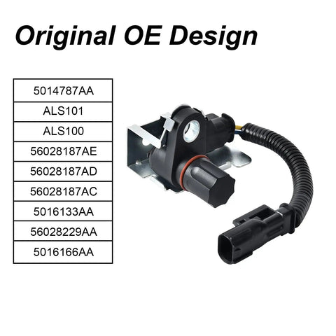 Hassle Free ABS Wheel Speed Sensor Rear Center For Dodge Ram 1500 2500 3500 Vans 1999 To 2005 with metal bracket and wiring.