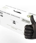 Industrial Black Nitrile Gloves Heavy Duty Disposable With Full Palm Texture For Tough As Nails Grip Sizes M To 2XL FDA Compliant