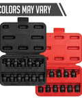 Three Eighths Inch Drive Pipe Plug Socket Set, 11 Piece SAE Cr-Mo Steel Build With Tapered Male Square Drive And Chamfered