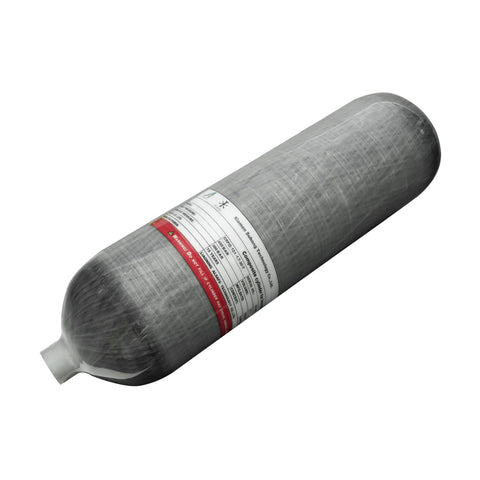 Ultra Light Carbon Fiber Scuba Tank 4500 Psi High Pressure Capacity 4.7L 286 Cu In 4700 CC Red Diving Tank side view