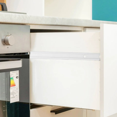 Open drawer with Two Pack 180mm Side Mount Drawer Slides White Cabinet Glides With Rail Guide For Dresser Replacement
