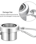 Aluminum Flag Pole Rings With Bearing For 0.75 To 1 Inch Flag Poles, No Tangle 360 Degree Rotation, Durable Carabiner Clips, No Fuss Quick Install, Keeps Your Flag Flowing Smooth And Safe; aluminum flag ring with clip