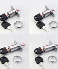 Keyed Cam Cylinder Door Lock for Cabinets and Wardrobes, 23/32mm Tongue Bolt Latch, with keys and mounting hardware