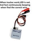 Tone Generator Kit And Wire Tracer For Pros And DIYers High Accuracy Cable Toner Detector Line Finder with LED indicator and wires
