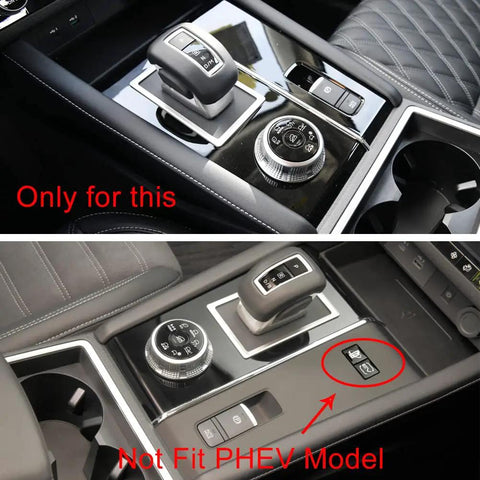 Center Console Frame Cover Gear Shift Panel Trim With Carbon Fiber Look For 2022 2023 2024 Mitsubishi Outlander Left Hand Drive interior