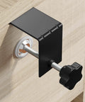 Heavy Duty C Clamps For Cabinet Installation Face Frame Alignment Tool With Built In Drill Hole Guide No Sweat Setup Woodworking Jig Total Game Changer For Fast Furniture Repair And Cabinet Mounting 2 Pack close-up of clamp attachment on wood surface.