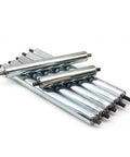 Heavy Duty Galvanized Gravity Roller For Industrial Assembly Line Conveyors With Rust Proof Finish Available In Multiple Sizes And Diameters To Match Your Factory Setup Perfectly, featuring multiple 60mm diameter rollers.