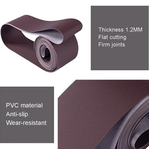 Beefed Up Heavy Duty PVC Conveyor Belt Replacement For Commercial Packaging 1.6 By 98.4 Ft Long showing rolled belt details