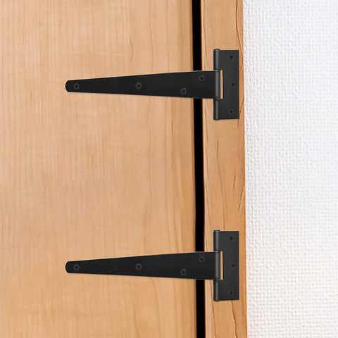 Badass Heavy Duty Two Pack Rust Resistant Steel T Hinges For Sturdy Barn Gates And Backyard Sheds Comes With Fast Mount Screws for doors
