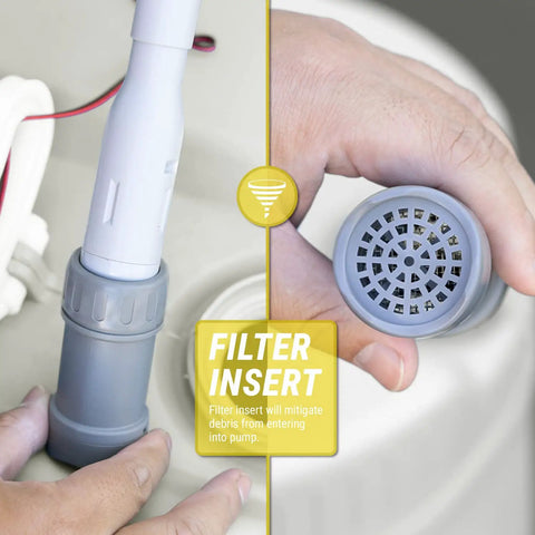 Telescopic Electric Liquid Transfer Pump With Flow Control Nozzle Delivers Up To 2.9 Gallons Per Minute Great For Gas, Diesel And Watering Tasks Dual Trigger Positions For Precise Control And Easy Use. Filter insert shown in telescopic pump