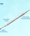 Lecron Wax Carvers 6.5 Inch Set Of 3 Double Ended Dental Lab Tools For Wax Sculpting And Carving, Pro Grade Precision Restorative Dentistry Instruments In Surgical Grade Stainless Steel, Built For Boss Level Contouring And Modeling. 9mm handle, polished tips