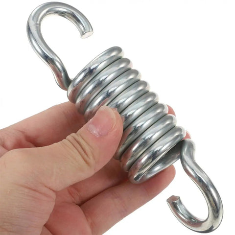 Heavy Duty Hanging Chair Spring Pin Kit With Precision Spring Steel Quick Install And Movement Reduction For Balcony Outdoor Hammocks 2 Pack Set For Smooth Swings And Long Lasting Durability, steel spring hook