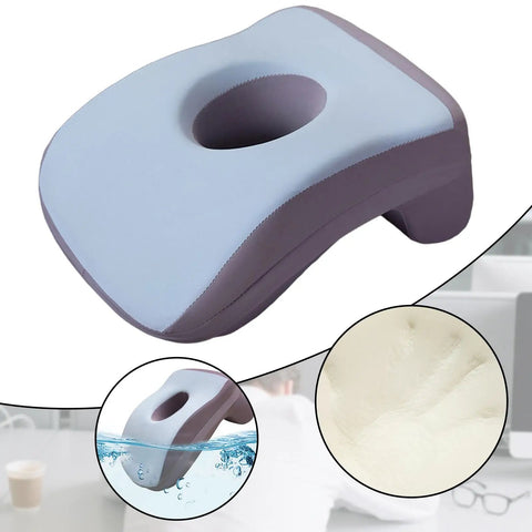 Office Napping Pillow With Memory Foam Neck Support Headrest, Removable Pillowcase, lightweight blue portable cushion
