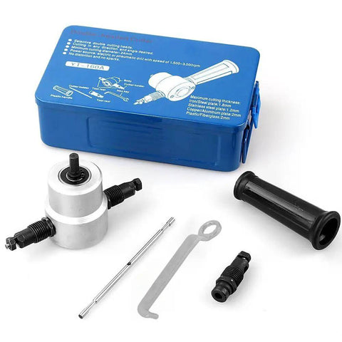 Double Headed Metal Nibbler Cutter For Drill With 360 Degree Adjustable Heads Handy Sheet Metal Cutter Attachment Kit