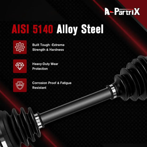 Honda Civic Front Left CV Axle Shaft Replacement For 2022 2023 2024 2.0L L4 Automatic CVT LX Or Sport Driver Side Assembly CV Joint Direct Fit Front Left Replacement CV Axle For Easy Install And Reliable Performance, AISI 5140 steel