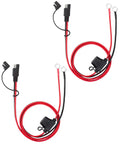 Beefy Sae To O Ring Terminal Connectors paired with SAE battery wiring setup featuring dual 2 foot 2 pin harnesses.