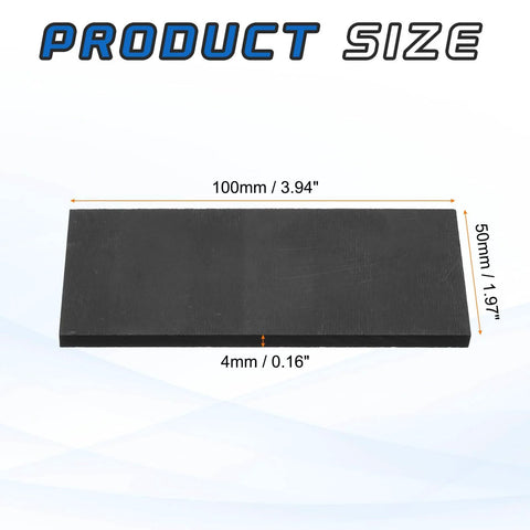 Rectangle Graphite Block Set For Melting, Casting And Electrolysis, Pro Grade High Purity Graphite Plates And Sheets 100x50x4mm, Black