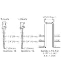Diagram of 3-In-1 Pneumatic Flooring Nailer And Stapler, 15.5-Gauge Staples And 16-Gauge Cleats, 2-Inch Capacity