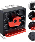 No Hassle Adjustable Dowel Maker Jig Kit With Eight Size Options From 5/16 To 3/4 Inch, aluminum build, precision holes.
